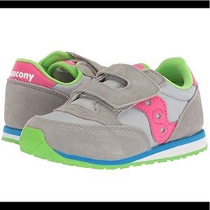 Saucony Jazz Toddler Girls Shoes Pink/Gray 9.5